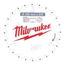 Диск пиляльний PFTE THIN KERF MILWAUKEE, O165х5/8\"х1,6мм, 24 зуб. Диск пиляльний PFTE THIN KERF MILWAUKEE, O165х5/8\"х1,6мм, 24 зуб.