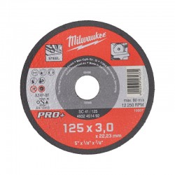 Диск відрізний по металу MILWAUKEE, SC 41/125х3 PRO+, 125мм Диск відрізний по металу MILWAUKEE, SC 41/125х3 PRO+, 125мм