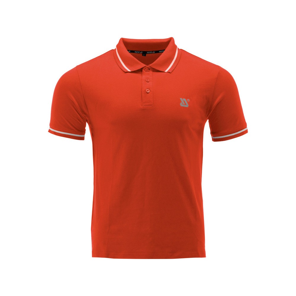 Футболка ПОЛО оранжева YATO, розм. 3XL/ вис- 82 см х шир- 65 см, 100%- бавовна [40] - фото 1