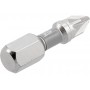 Насадка викруткова YATO; PZ1 х 25мм. шпиндель 6-гран- 1/4", покрита нікелем, 2шт.[10] - фото 4