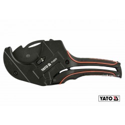 Труборіз для ПВХ труб YATO Ø63 мм алюмінієвий корпус ручка- ABS + TPR Труборіз для ПВХ труб YATO Ø63 мм алюмінієвий корпус ручка- ABS + TPR