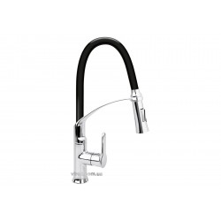 Змішувач води для раковини "FLEXIBLE-2" FALA з гнучкою чорною лійкою і регулюванням потоку води 60 см