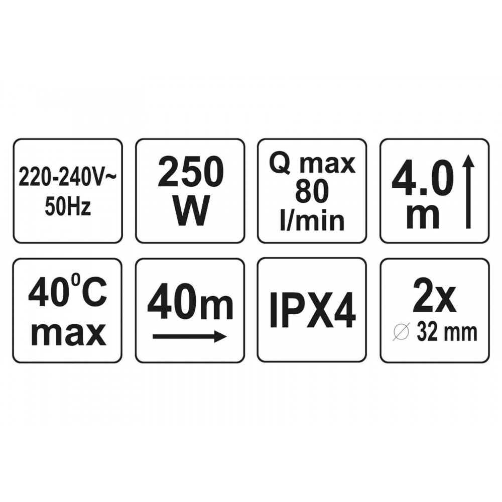 Помпа до каналізаційних стоків душа і вмивальника мережева FALA 250 Вт на висоту 4 м 80 л/хв - фото 3 Помпа до каналізаційних стоків душа і вмивальника мережева FALA 250 Вт на висоту 4 м 80 л/хв - фото 3