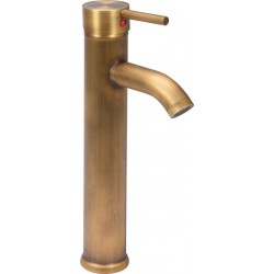 Змішувач води FALA для умивальника, високий "RETRO BRONZE 2" з кульовим регулятором
