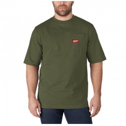 Футболка MILWAUKEE, WTSS з карманом та коротким рукавом, зелена, розмір S Футболка MILWAUKEE, WTSS з карманом та коротким рукавом, зелена, розмір S