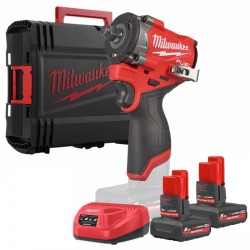 Гайковерт високомоментний MILWAUKEE 1/2\" (746 Нм) M12 FCIWF12G3-502X (+2 акумулятори, зарядний пристрій, HD кейс) Гайковерт високомоментний MILWAUKEE 1/2\" (746 Нм) M12 FCIWF12G3-502X (+2 акумулятори, зарядний пристрій, HD кейс)