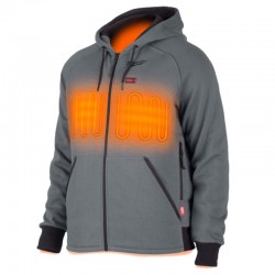 Толстовка з підігрівом MILWAUKEE, M12 HHGREY4-0(XXL), сіра (розмір XXL)