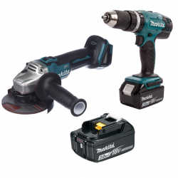 Набір Акумуляторний дриль-шурупокрут MAKITA DHP453RFX8+Акумуляторна кутова шліфмашинаDGA504Z+ Акумулятор BL1830B Набір Акумуляторний дриль-шурупокрут MAKITA DHP453RFX8+Акумуляторна кутова шліфмашинаDGA504Z+ Акумулятор BL1830B