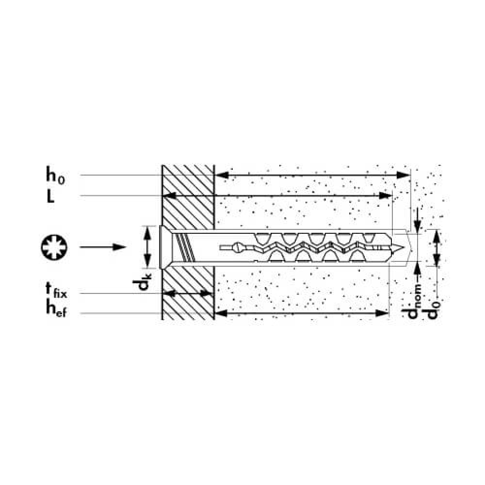 Дюбель-цвях MNA-S с потайним бортиком 6x60/30 Mungo 1122606S - фото 1 Дюбель-цвях MNA-S с потайним бортиком 6x60/30 Mungo 1122606S - фото 1