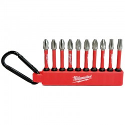 Набір бит Milwaukee SHOCKWAVE carabiner 2 (10 шт) 4xPH2, 4xPZ2, 1xTX20, 1xTX25 Набір бит Milwaukee SHOCKWAVE carabiner 2 (10 шт) 4xPH2, 4xPZ2, 1xTX20, 1xTX25