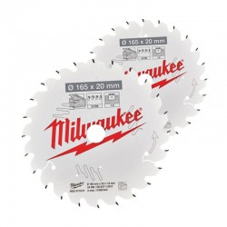 Набір дисків для дискової пили MILWAUKEE 165X20X40T/40T (2 ШТ.) - MILWAUKEE 4932492433 Набір дисків для дискової пили MILWAUKEE 165X20X40T/40T (2 ШТ.) - MILWAUKEE 4932492433