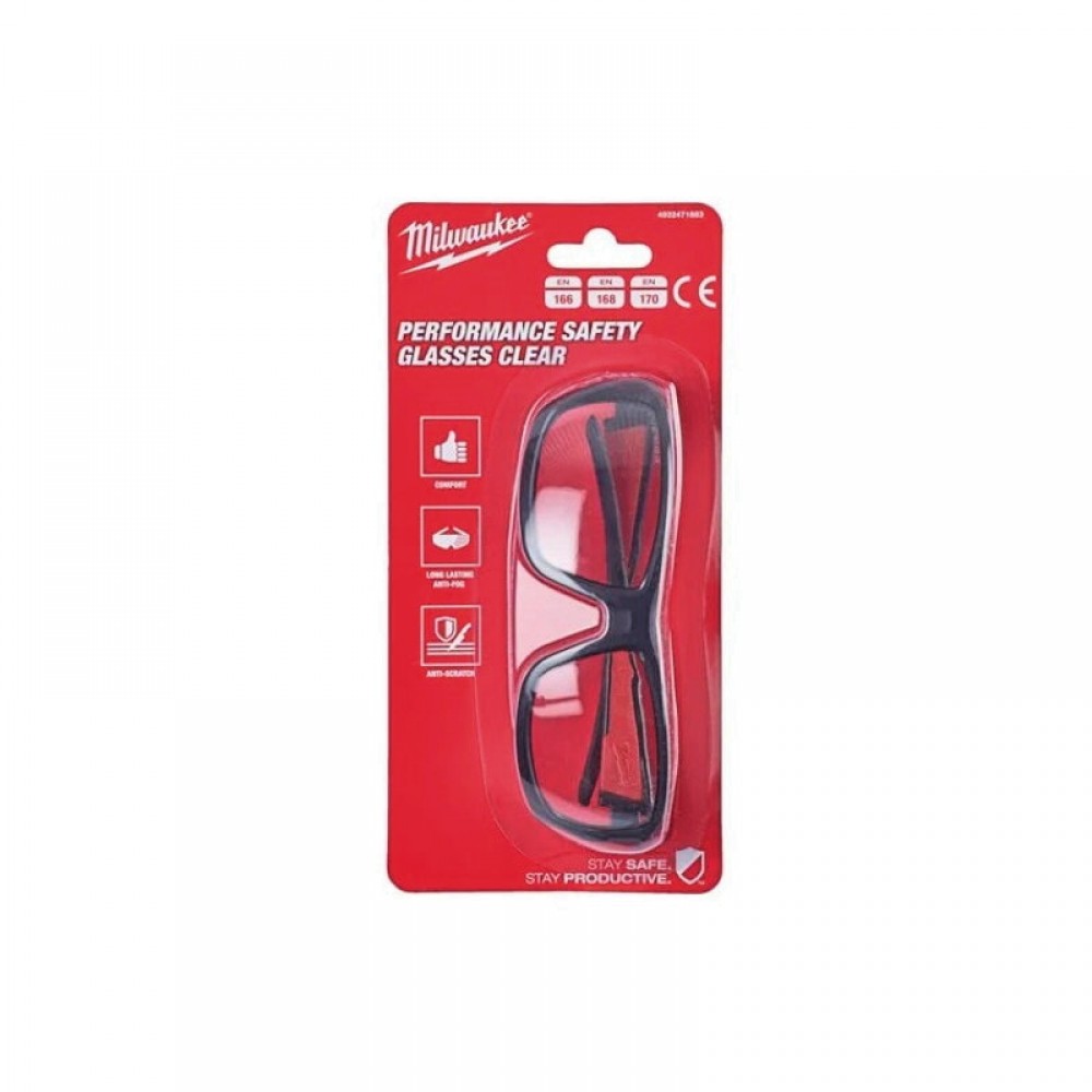 Окуляри захисні Performance MILWAUKEE (прозорі) - фото 5 Окуляри захисні Performance MILWAUKEE (прозорі) - фото 5