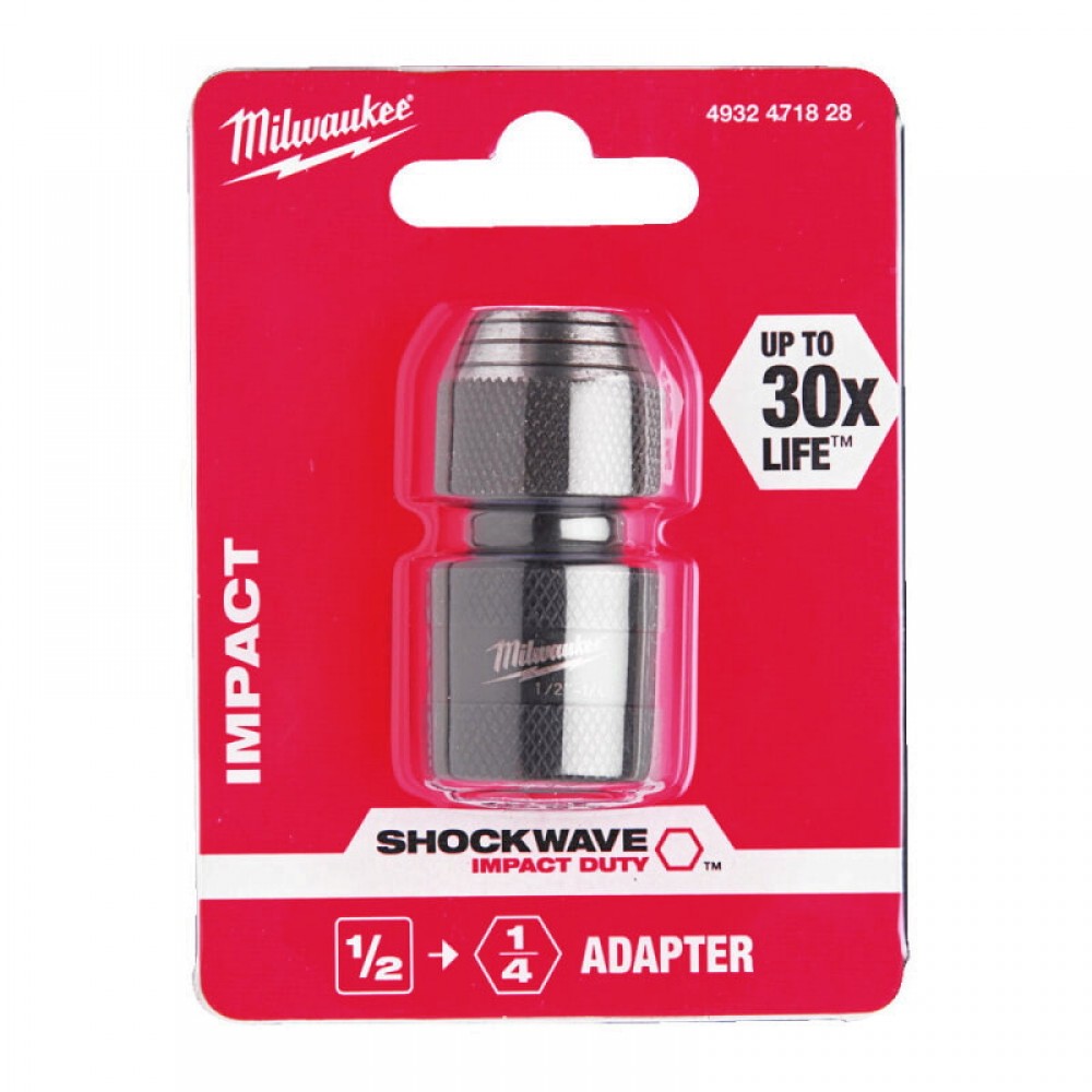 Перехідник MILWAUKEE з 1/2 дюйма на 1/4 дюйма - фото 1 Перехідник MILWAUKEE з 1/2 дюйма на 1/4 дюйма - фото 1