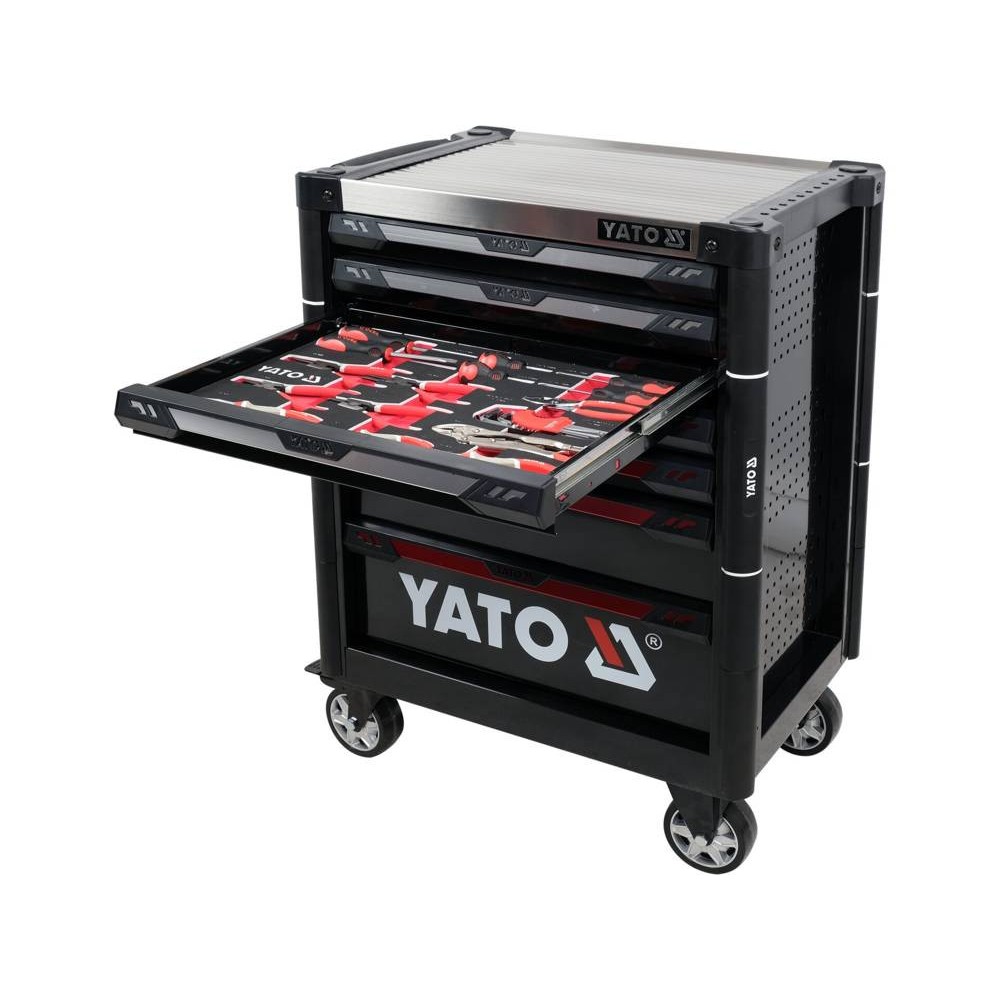 Шафа з інструментами YATO, на колесах, 7 шуфляд, 977x 725x 480 мм, набір 157 елем. - фото 1 Шафа з інструментами YATO, на колесах, 7 шуфляд, 977x 725x 480 мм, набір 157 елем. - фото 1