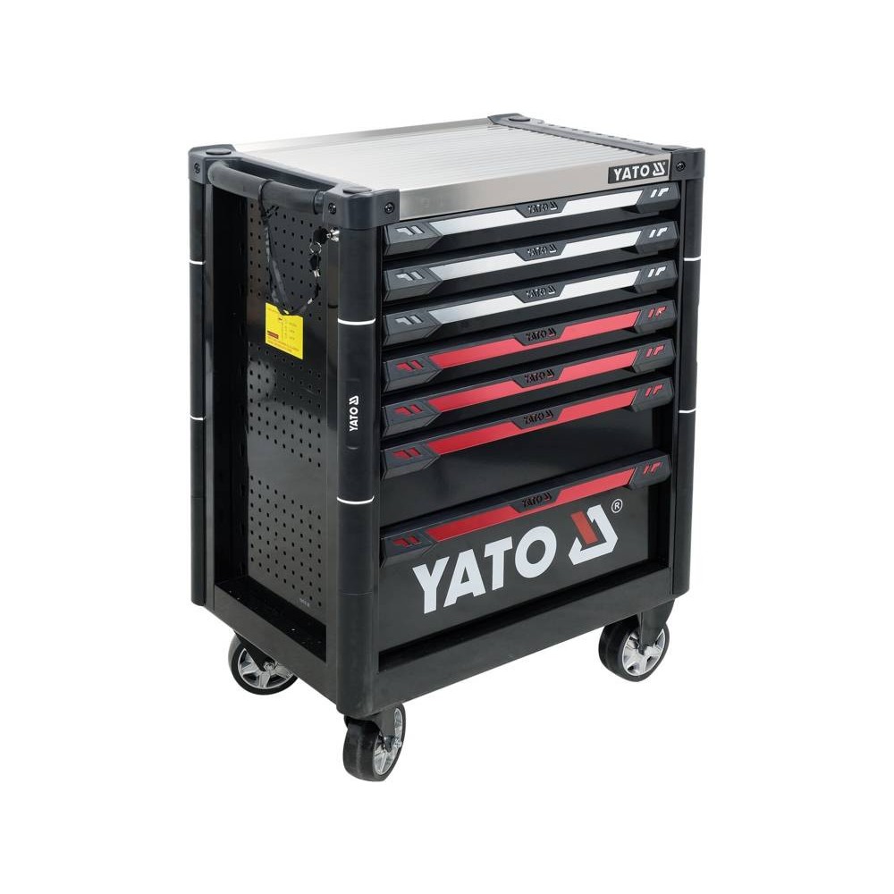 Шафа з інструментами YATO, на колесах, 7 шуфляд, 977x 725x 480 мм, набір 157 елем. - фото 3 Шафа з інструментами YATO, на колесах, 7 шуфляд, 977x 725x 480 мм, набір 157 елем. - фото 3