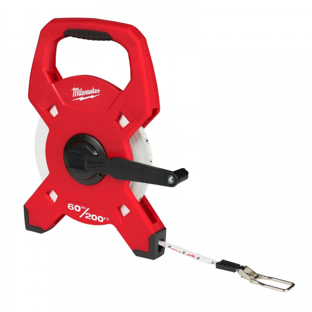 Рулетка зі скловолокна MILWAUKEE, 60м/200фт - фото 1 Рулетка зі скловолокна MILWAUKEE, 60м/200фт - фото 1