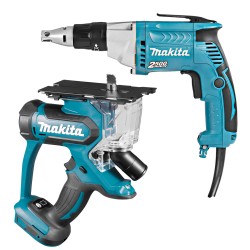 Набір інструменту Makita акумуляторна ножівка по гіпсокартону DSD180Z та шурупокрут по гіпсокартону FS2300 Набір інструменту Makita акумуляторна ножівка по гіпсокартону DSD180Z та шурупокрут по гіпсокартону FS2300