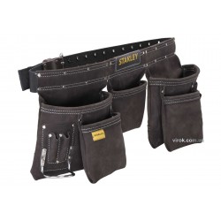 Пояс шкіряний з кишенями для інструментів STANLEY 4 великі 6 малих 2 тримачі для молотка і 1 для рулетки Пояс шкіряний з кишенями для інструментів STANLEY 4 великі 6 малих 2 тримачі для молотка і 1 для рулетки