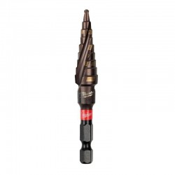 Свердло ступінчасте SHOCKWAVE Impact Duty MILWAUKEE, 4-12мм з кроком 1мм Свердло ступінчасте SHOCKWAVE Impact Duty MILWAUKEE, 4-12мм з кроком 1мм
