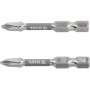 Насадка викруткова YATO; PH1 х 50мм. шпиндель 6-гран- 1/4", покрита нікелем, 2шт.[10] - фото 4