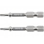 Насадка викруткова YATO; "TORX" T8 х 50 мм. шпиндель 6-гран- 1/4", покрита нікелем, 2 шт.[10]