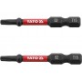 Насадка викруткова ударна YATO; "TORX" T15 х 50 мм. шпиндель 6-гран- 1/4", 2 шт.[10]