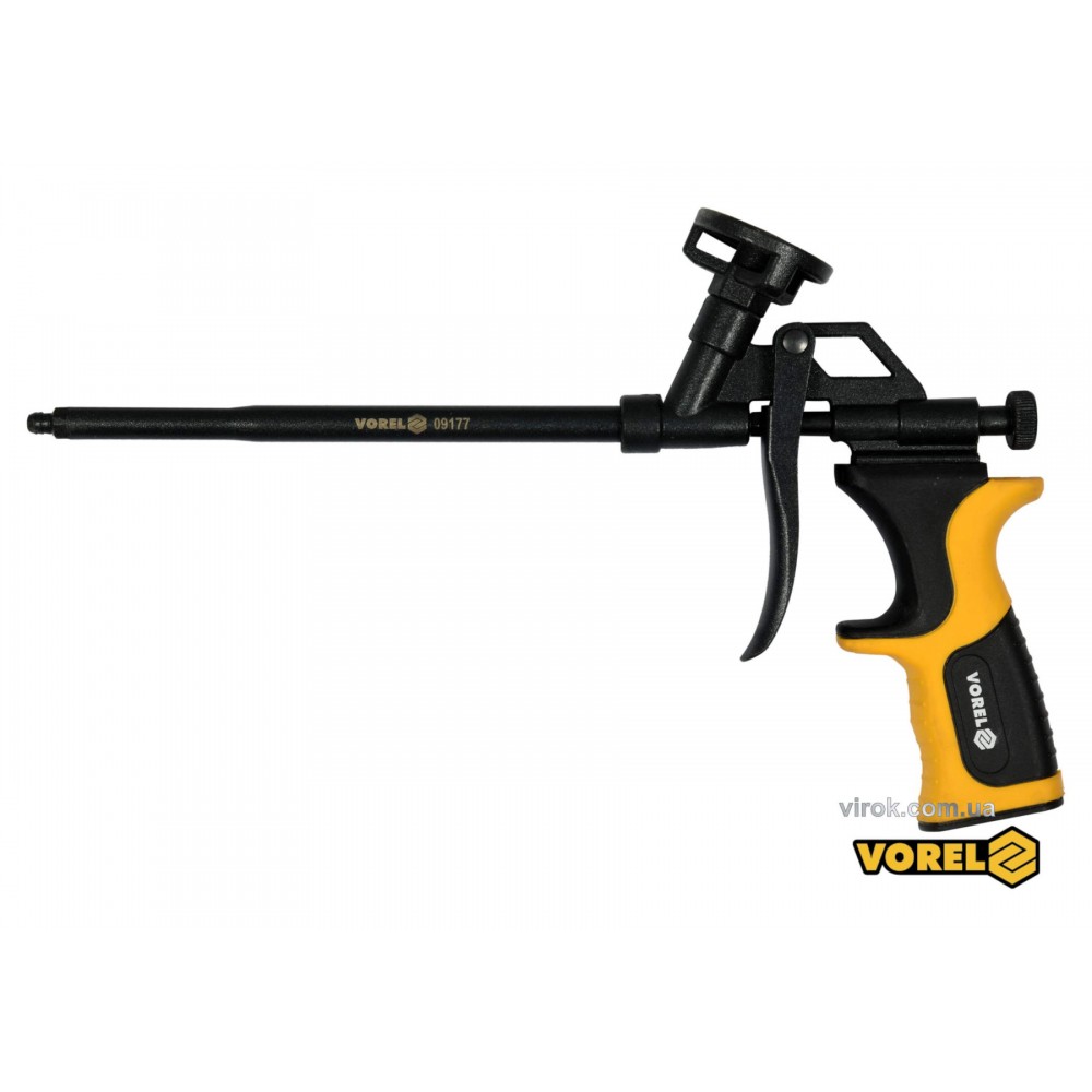 Пістолет для нанесення монтажної піни VOREL алюмінієвий - фото 1 Пістолет для нанесення монтажної піни VOREL алюмінієвий - фото 1