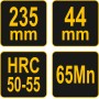 Рубанок столярний VOREL 235 мм, ніж- 44/1.8 мм - фото 4