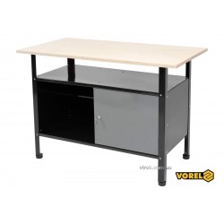 Стіл для майстерні VOREL 1160 х 600 х 830 мм з лакованої бляхи 0.8-1 мм стільниця - 116 х 60 х 2 см