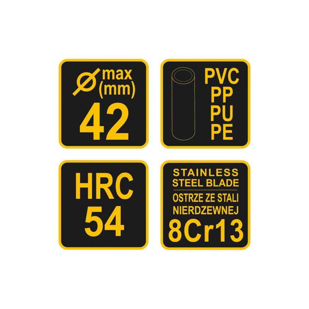 Труборіз для ПВХ труб VOREL 42 мм - фото 2 Труборіз для ПВХ труб VOREL 42 мм - фото 2