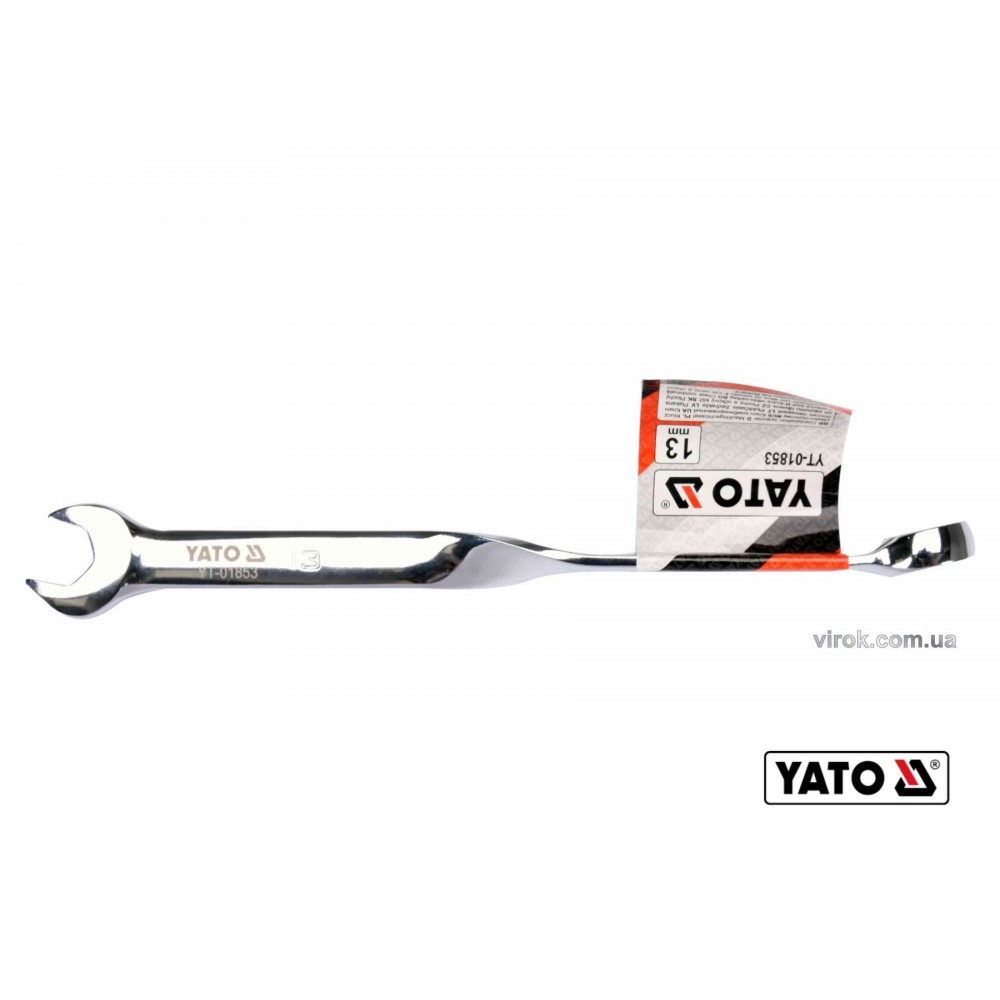 Ключ ріжково-накидний кручений 90° YATO 13 x 204 мм - фото 1 Ключ ріжково-накидний кручений 90° YATO 13 x 204 мм - фото 1