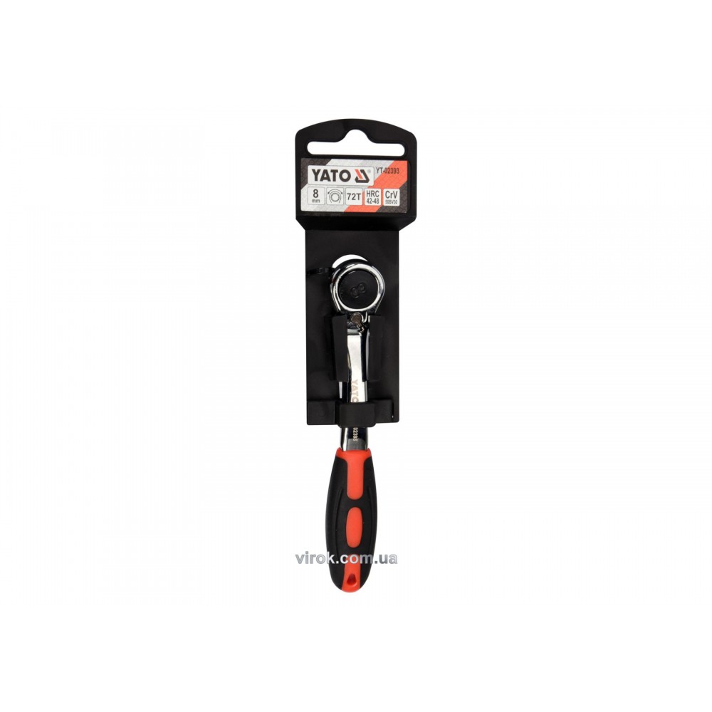 Тріщатка шестигранна вигнута YATO HEX8 HRC 42-48 CrV - фото 4 Тріщатка шестигранна вигнута YATO HEX8 HRC 42-48 CrV - фото 4