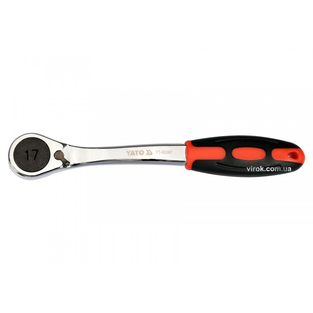 Тріщатка шестигранна вигнута YATO HEX17 HRC 42-48 CrV - фото 1 Тріщатка шестигранна вигнута YATO HEX17 HRC 42-48 CrV - фото 1