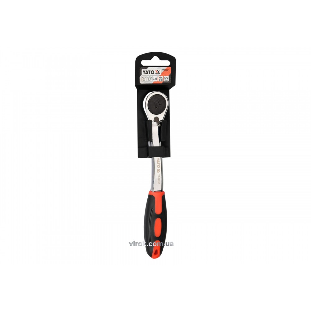 Тріщатка шестигранна вигнута YATO HEX17 HRC 42-48 CrV - фото 4 Тріщатка шестигранна вигнута YATO HEX17 HRC 42-48 CrV - фото 4