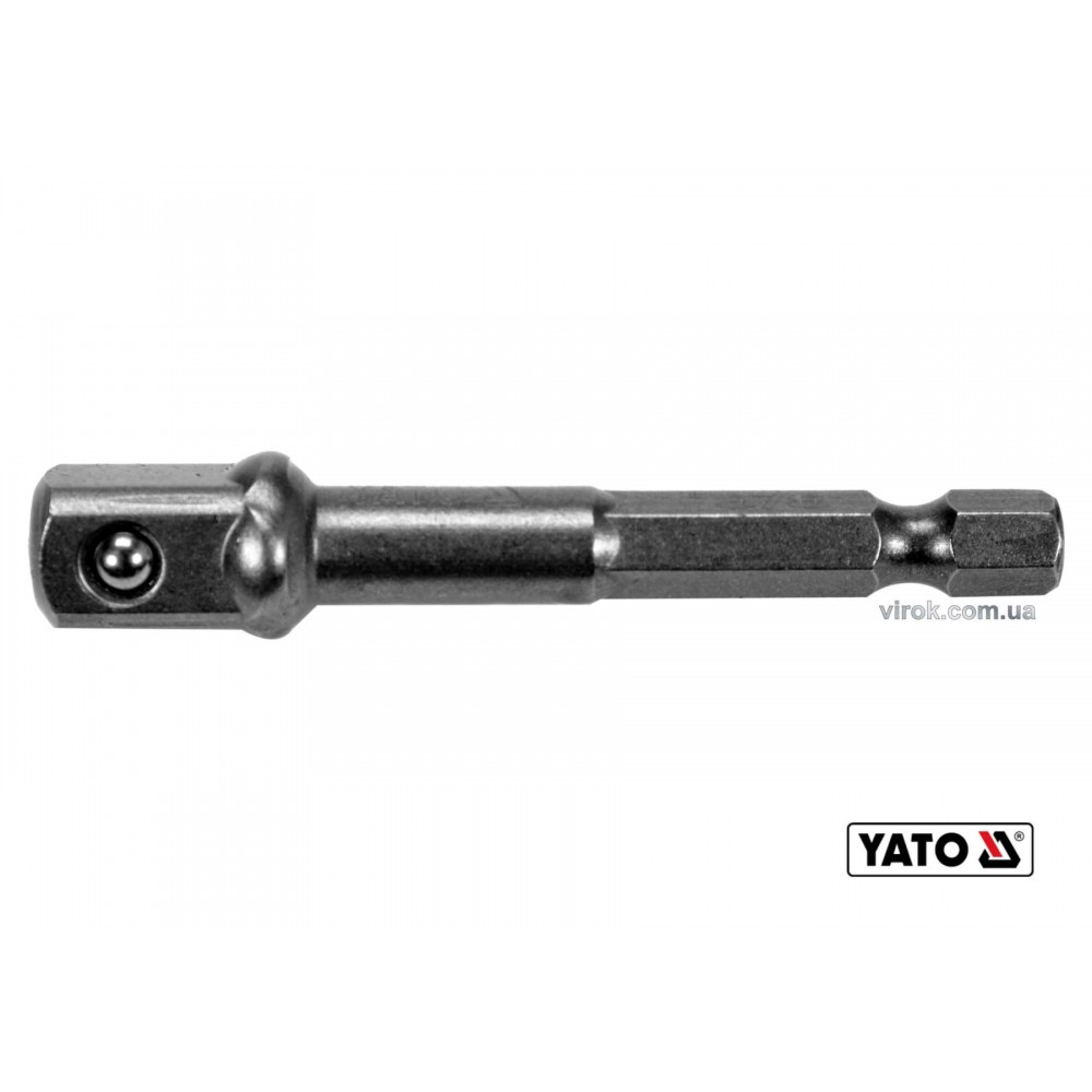 Тримач-адаптер торцевих головок YATO 3/8" 65 мм HEX- 1/4" - фото 1 Тримач-адаптер торцевих головок YATO 3/8" 65 мм HEX- 1/4" - фото 1