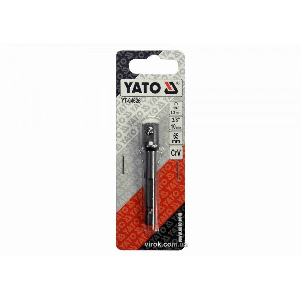 Тримач-адаптер торцевих головок YATO 3/8" 65 мм HEX- 1/4" - фото 2 Тримач-адаптер торцевих головок YATO 3/8" 65 мм HEX- 1/4" - фото 2