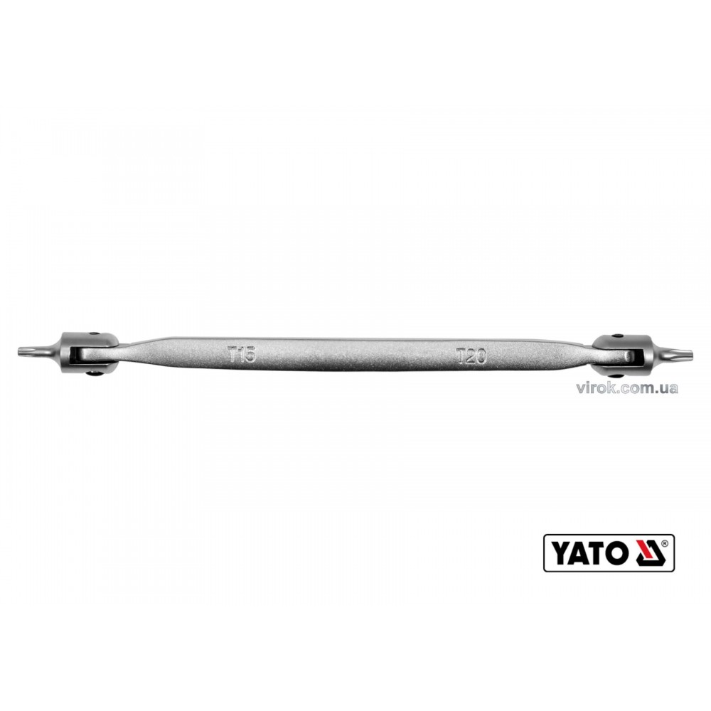 Ключ TORX двосторонній на шарнірах YATO Т15 х Т20 202 мм Cr-V - фото 1 Ключ TORX двосторонній на шарнірах YATO Т15 х Т20 202 мм Cr-V - фото 1