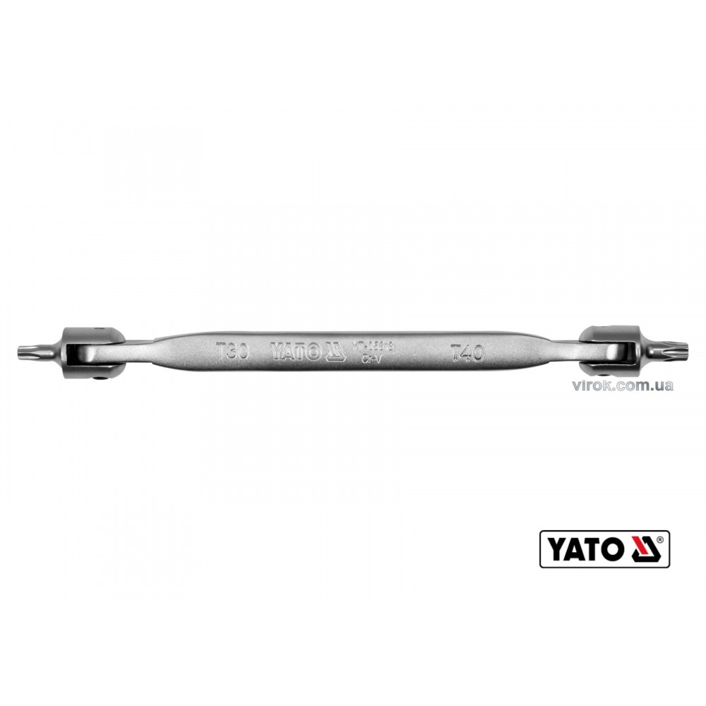 Ключ TORX двосторонній на шарнірах YATO Т30 х Т40 229 мм Cr-V - фото 1 Ключ TORX двосторонній на шарнірах YATO Т30 х Т40 229 мм Cr-V - фото 1