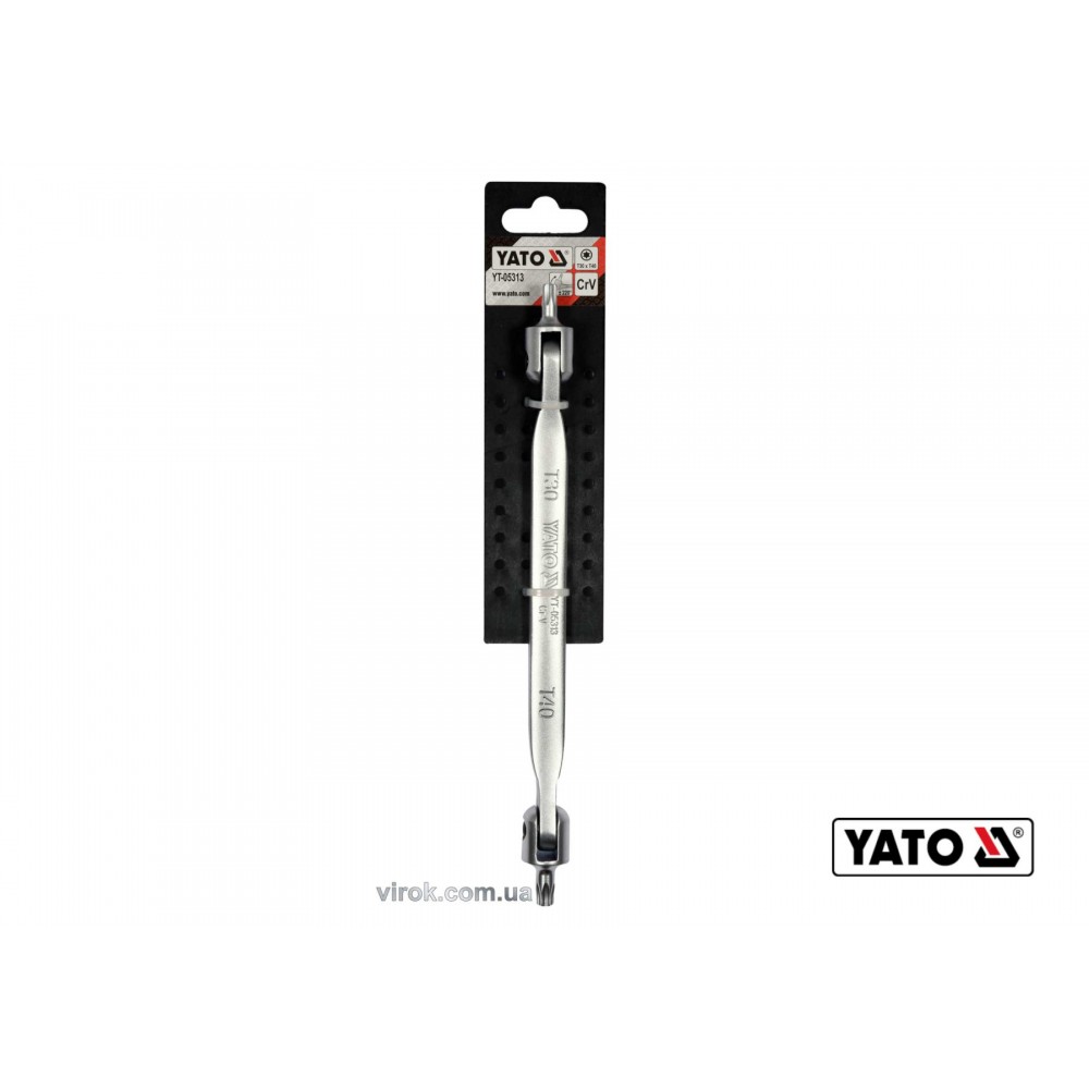 Ключ TORX двосторонній на шарнірах YATO Т30 х Т40 229 мм Cr-V - фото 2 Ключ TORX двосторонній на шарнірах YATO Т30 х Т40 229 мм Cr-V - фото 2