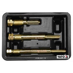 Набір для очистки гнізд свічок запалу YATO M10 x 1 мм M12 x 1.25 мм Cr-V 3 шт + кейс