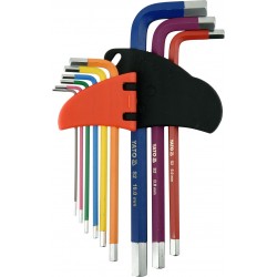 Ключі шестигранні Г-подібні 2-сторонні YATO М1.5-10 мм Ключі шестигранні Г-подібні 2-сторонні YATO М1.5-10 мм