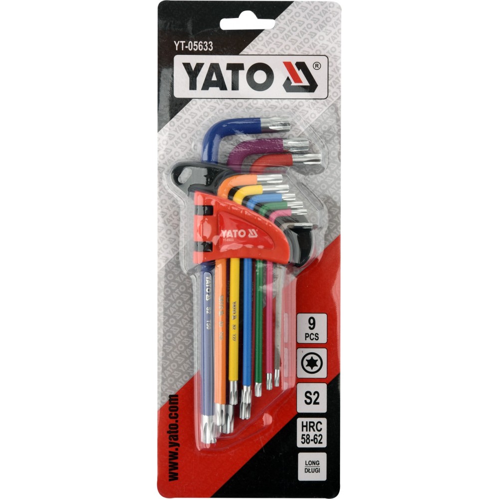 Ключі "TORX" Г-подібні 2-сторонні YATO Т10 - Т50 - фото 3 Ключі "TORX" Г-подібні 2-сторонні YATO Т10 - Т50 - фото 3