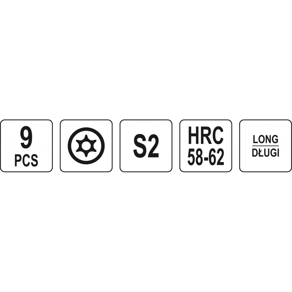 Ключі "TORX" Г-подібні 2-сторонні YATO Т10 - Т50 - фото 4 Ключі "TORX" Г-подібні 2-сторонні YATO Т10 - Т50 - фото 4