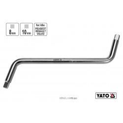 Ключ двосторонній для зливної пробки YATO 8 x 10 мм Ключ двосторонній для зливної пробки YATO 8 x 10 мм