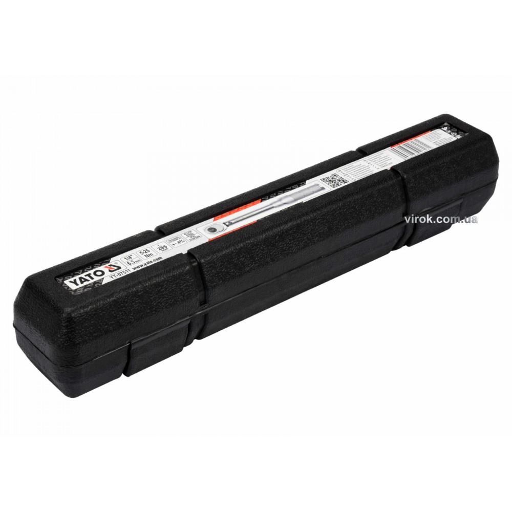 Ключ динамометричний YATO 1/4" 2.5-20 Нм 240-250 мм в футлярі - фото 3 Ключ динамометричний YATO 1/4" 2.5-20 Нм 240-250 мм в футлярі - фото 3