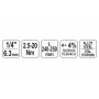 Ключ динамометричний YATO 1/4" 2.5-20 Нм 240-250 мм в футлярі - фото 5 Ключ динамометричний YATO 1/4" 2.5-20 Нм 240-250 мм в футлярі - фото 5