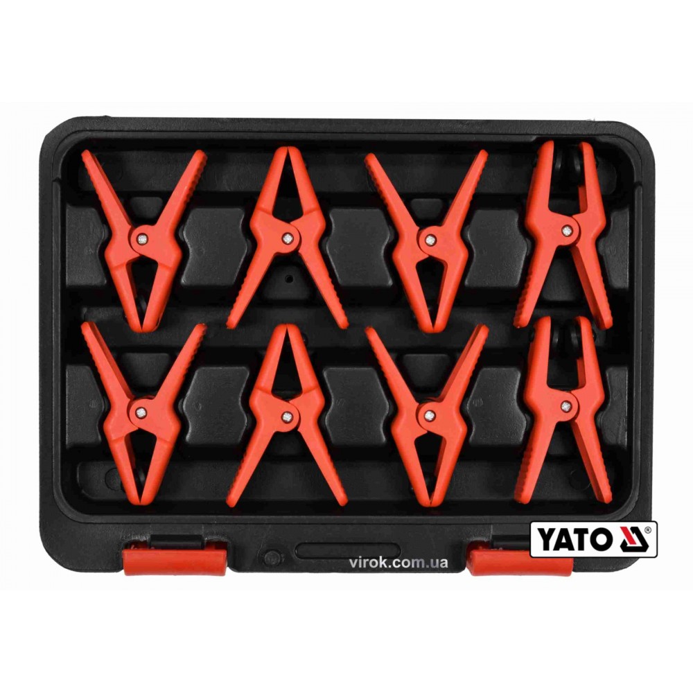 Затискачі для металевих проводів YATO 8 шт + кейс - фото 1 Затискачі для металевих проводів YATO 8 шт + кейс - фото 1