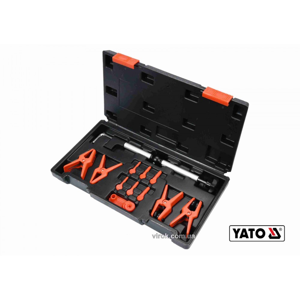 Затискачі для металевих і гнучких проводів YATO 12 шт + кейс - фото 1 Затискачі для металевих і гнучких проводів YATO 12 шт + кейс - фото 1