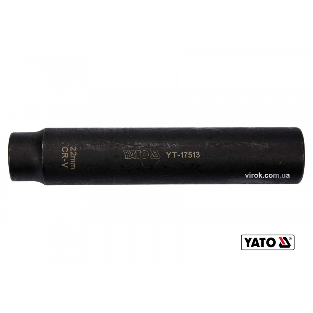 Головка торцева відкрита для лямбда-зонда YATO 1/2" М22 x 150 мм - фото 1 Головка торцева відкрита для лямбда-зонда YATO 1/2" М22 x 150 мм - фото 1