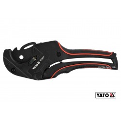 Труборіз для ПВХ труб YATO Ø42 мм алюмінієвий корпус ручка- ABS + TPR Труборіз для ПВХ труб YATO Ø42 мм алюмінієвий корпус ручка- ABS + TPR